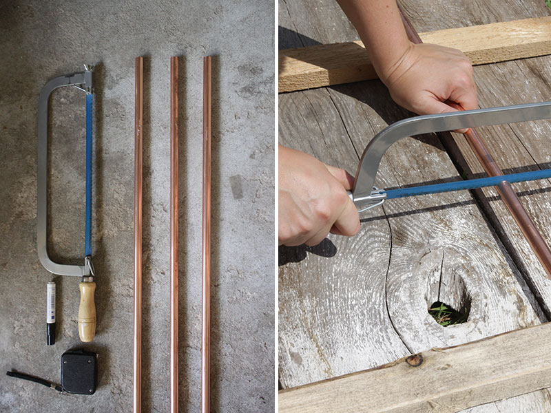 Zuschneiden-von-Kupferrohren