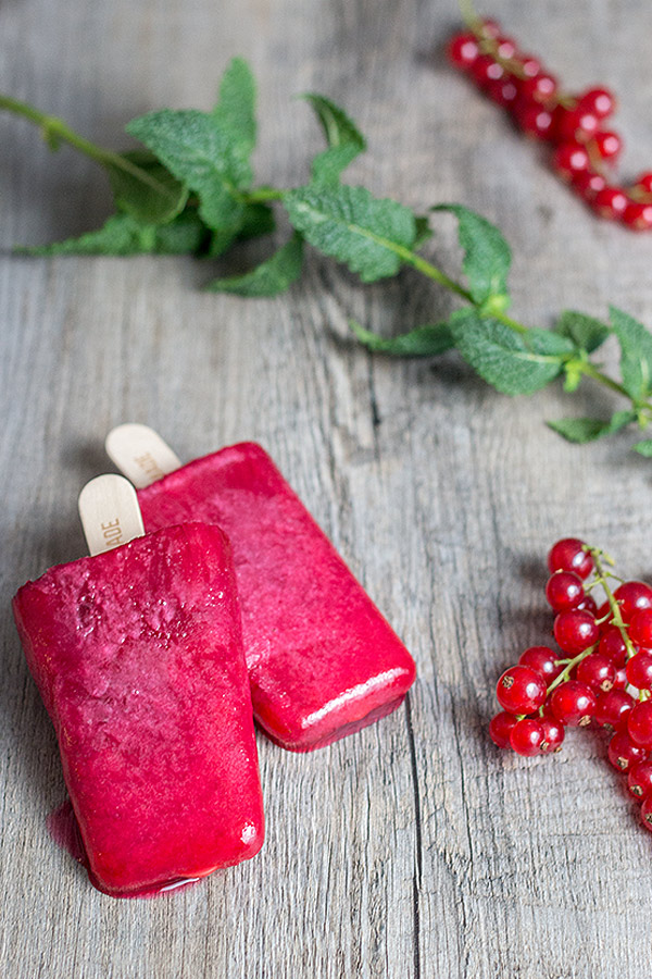 Johannisbeereis mit Minze