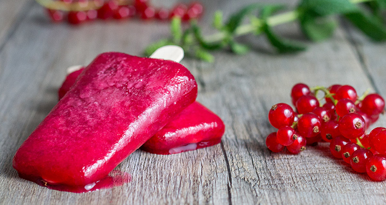 Johannisbeereis mit Minze