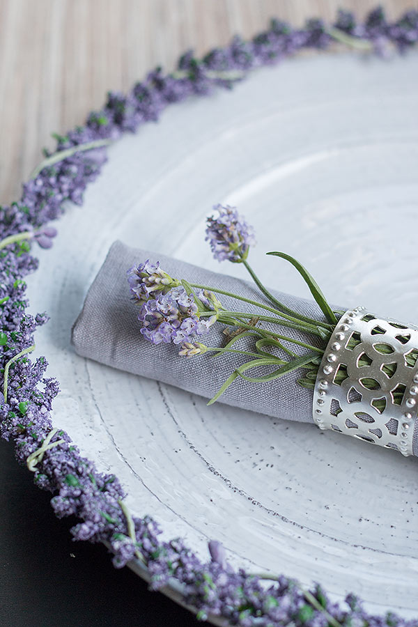 Serviettenring mit Lavendel
