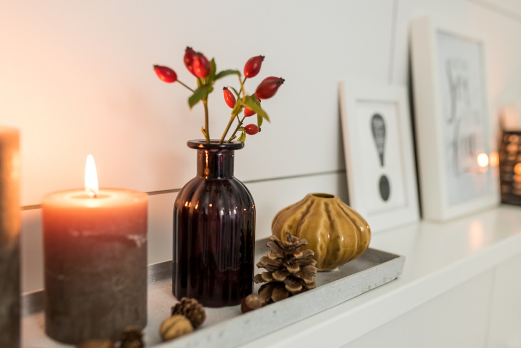 Dekoideen für das Badezimmer im Herbst