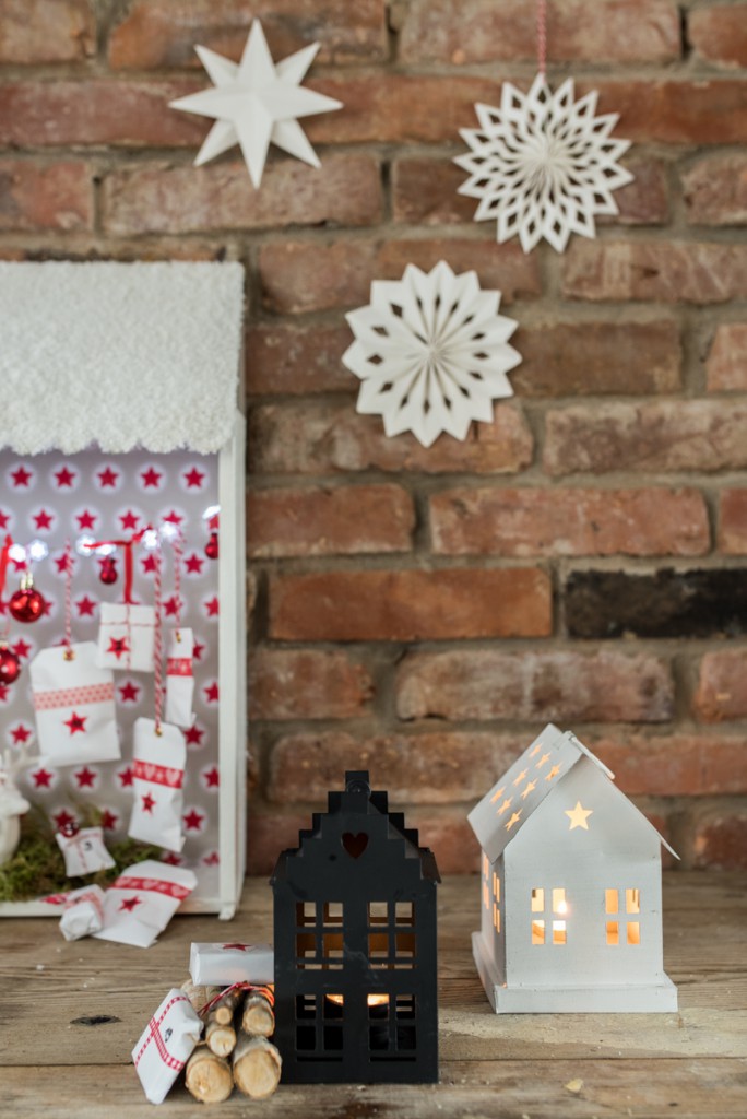 Anleitung für einen DIY Adventskalender in Hausform