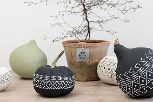 Kürbis im mud cloth Design