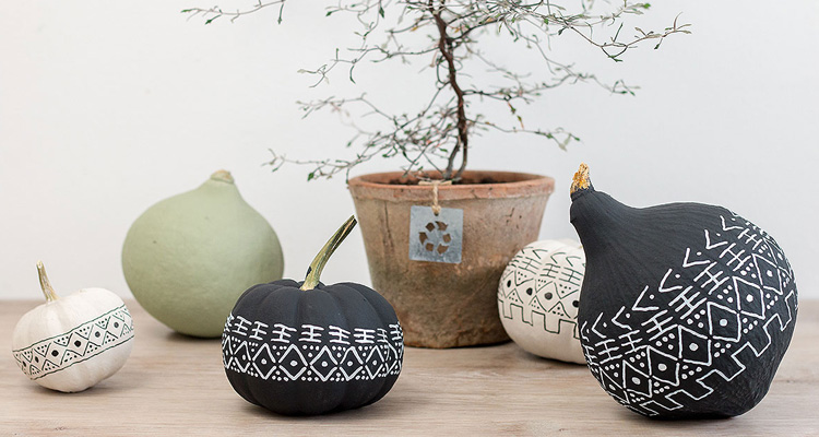 Kürbis im mud cloth Design