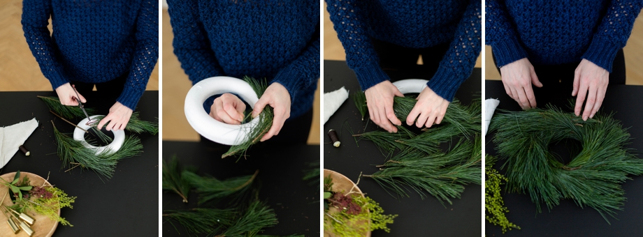 DIY Adventskranz mit Naturmaterialien mit Wiener Wohnsinn auf Schoen bei dir Blog by Depot