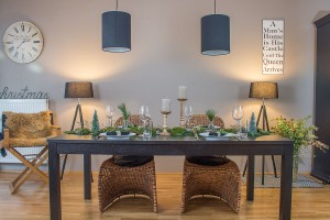 Tischdeko Weihnachten mit Naturmaterialien