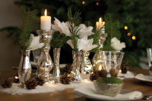 Dekoidee: weihnachtliche Tischdeko