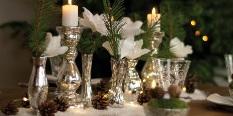 Dekoidee: weihnachtliche Tischdeko