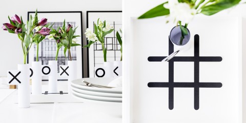 Tischdeko mit Glasvasen