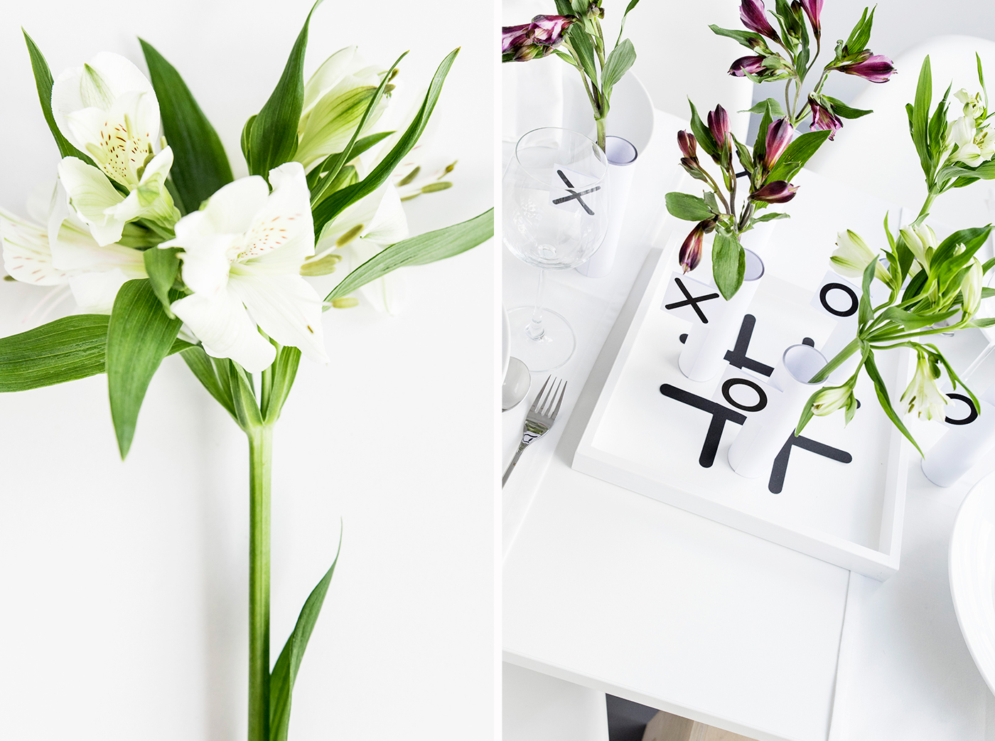 Tischdeko mit Glasvasen Tischdeko mit Glasvasen