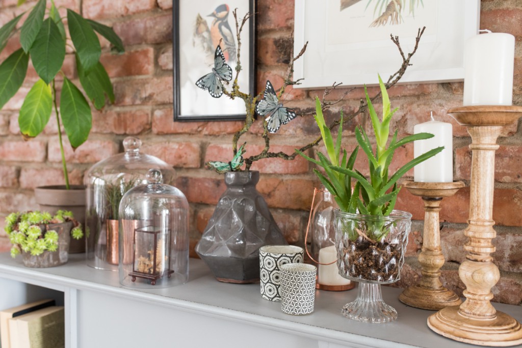 Dekoideen mit der Kaminkonsole im botanik Look von Depot