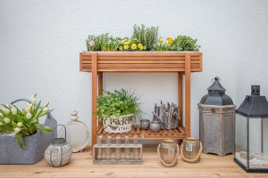 Hochbeet Akazie von DEPOT auf dem Balkon