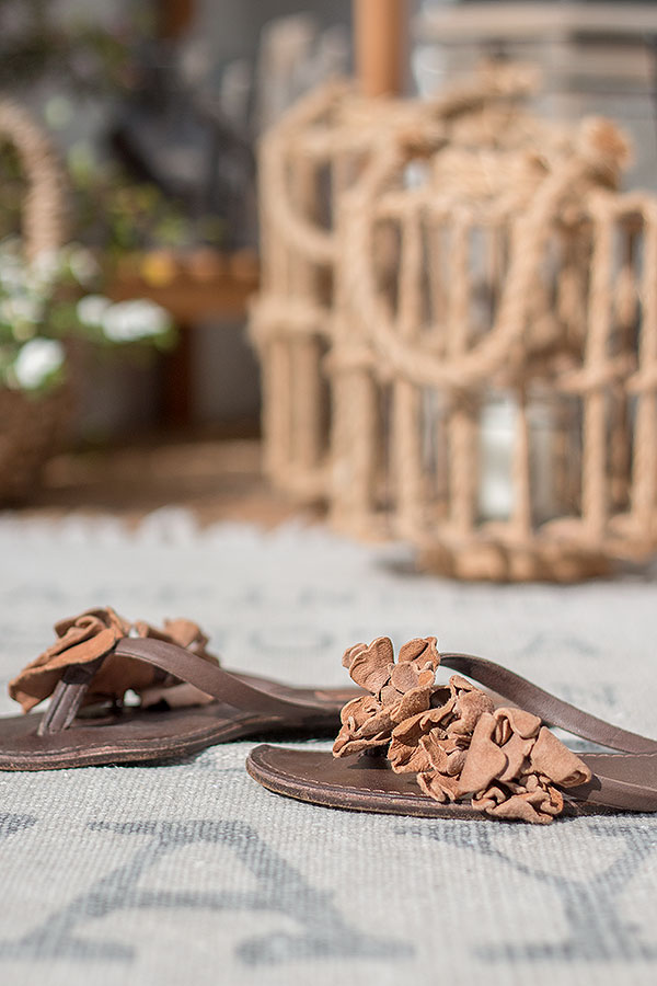Flip-Flops mit Blumen