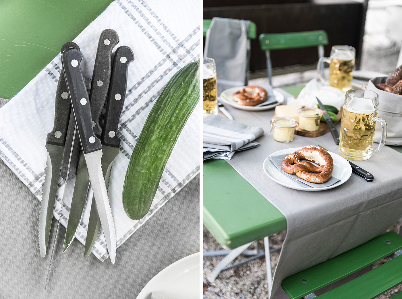 Picknick im Biergarten. Picknick im Biergarten.