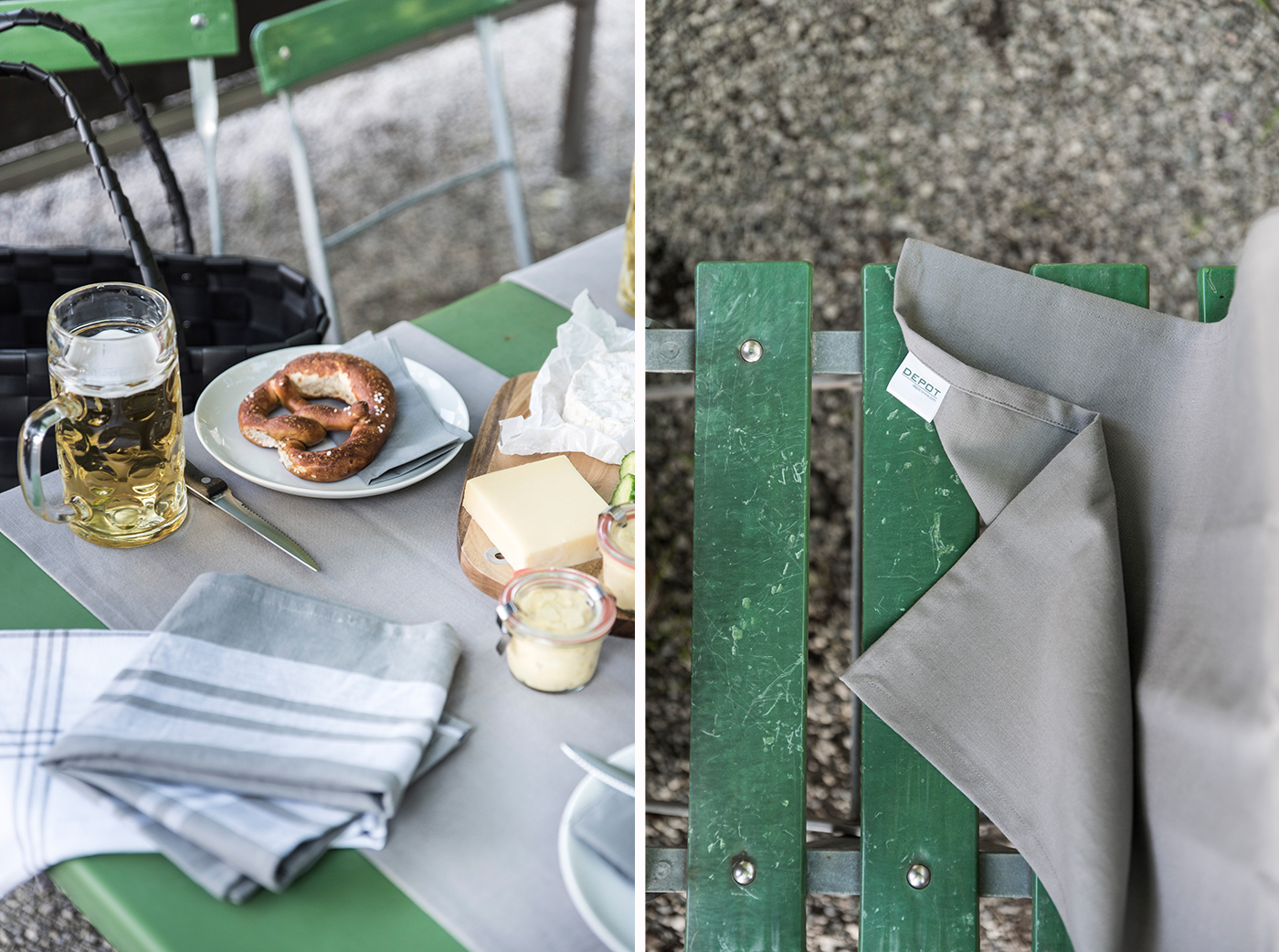 Picknick im Biergarten. Picknick im Biergarten.