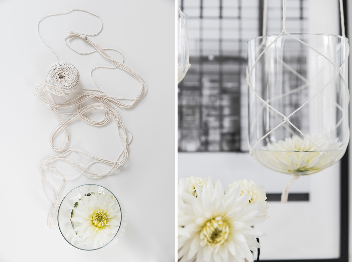 Dekoration mit Blumenampeln Dekoration mit Blumenampeln