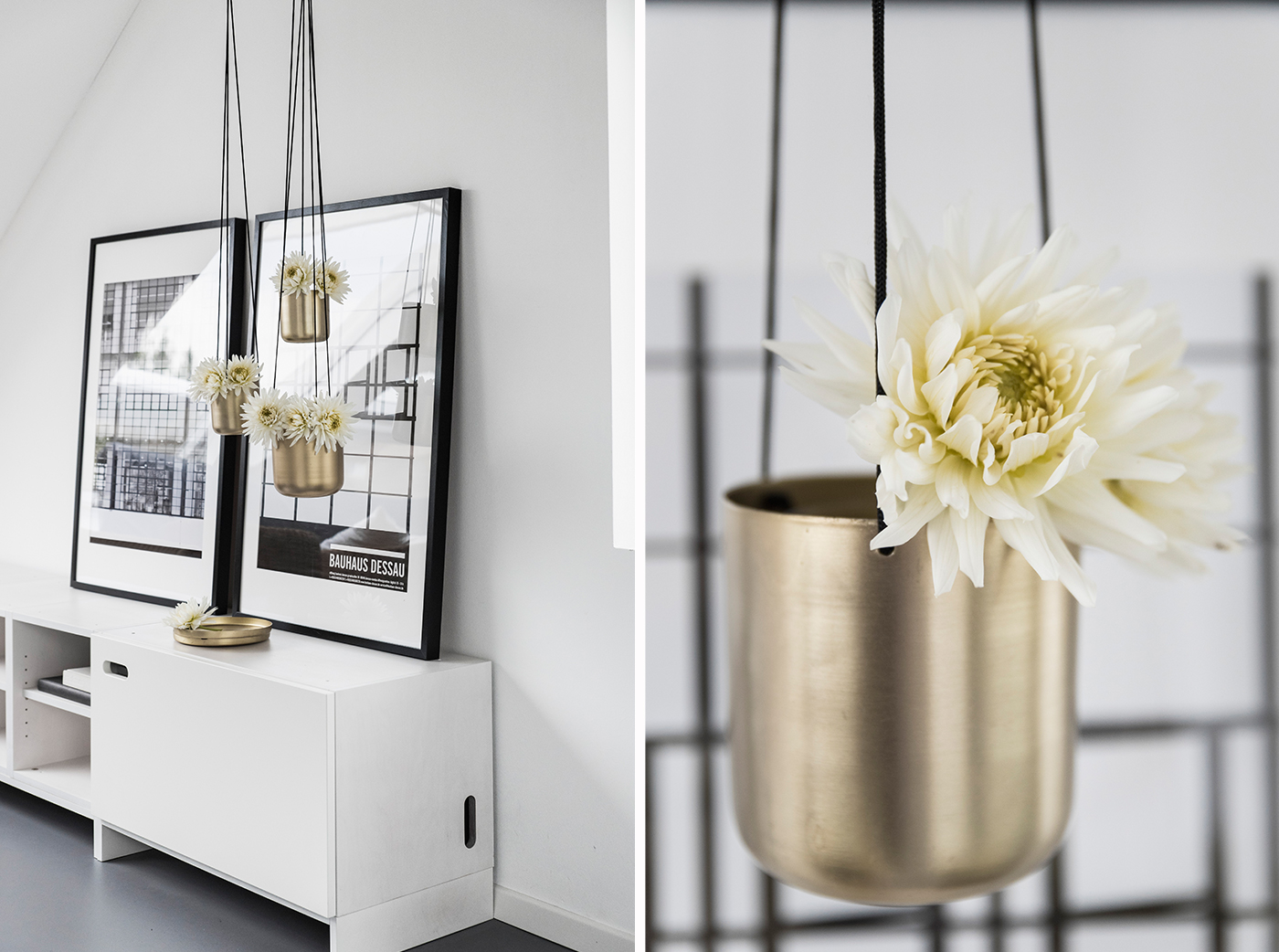 Dekoration mit Blumenampeln Dekoration mit Blumenampeln