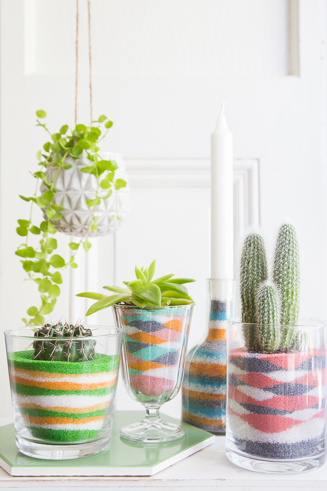 Deko-Sand selberfärben und dekorieren