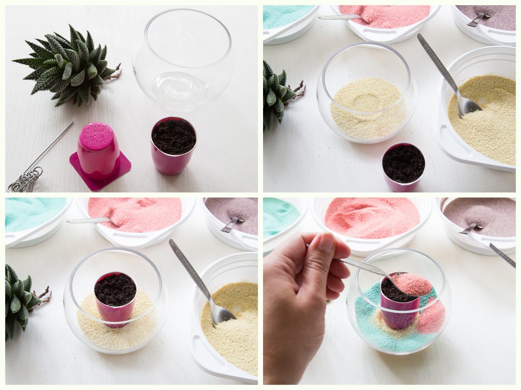 Deko-Sand selberfärben und dekorieren