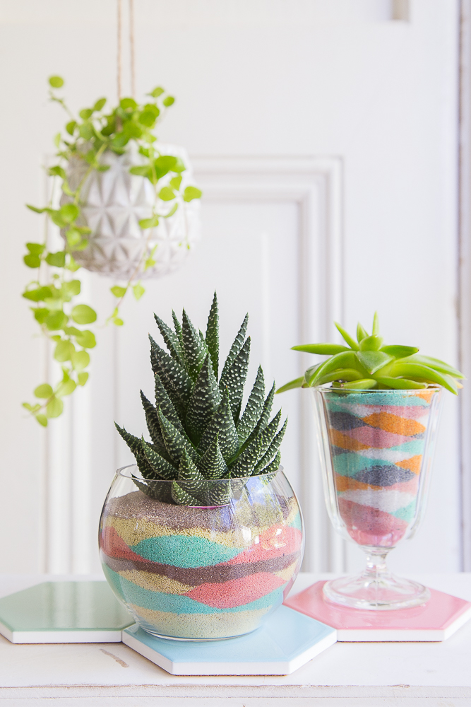 Deko-Sand selberfärben und dekorieren