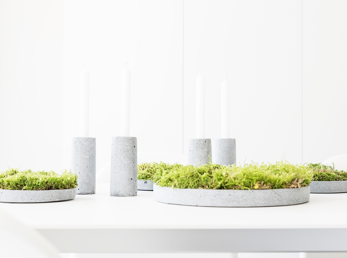 Herbstliche Tischdeko - Deko mit Moos