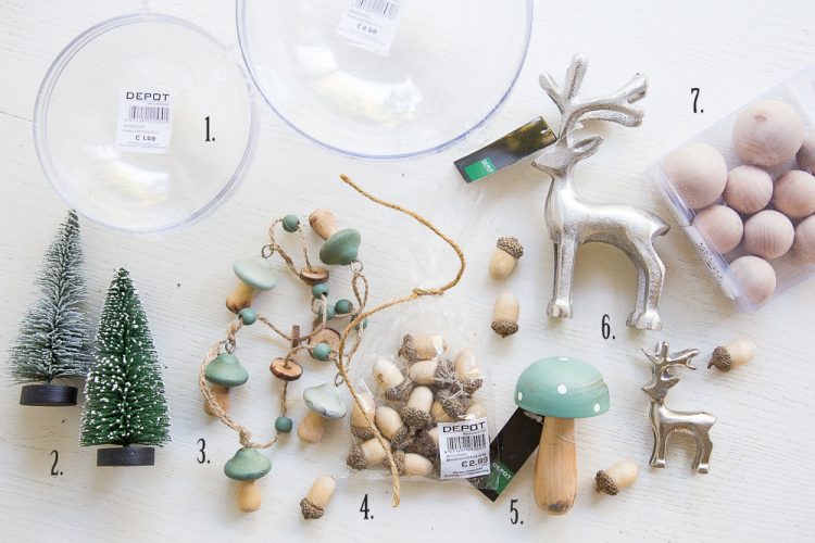 herbstlich-weihnachtlich dekoriert - Winterwelt im Glas.