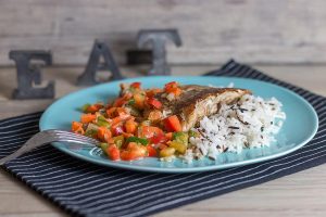 Kabeljaufilet mit Karotten-Paprika-Salsa
