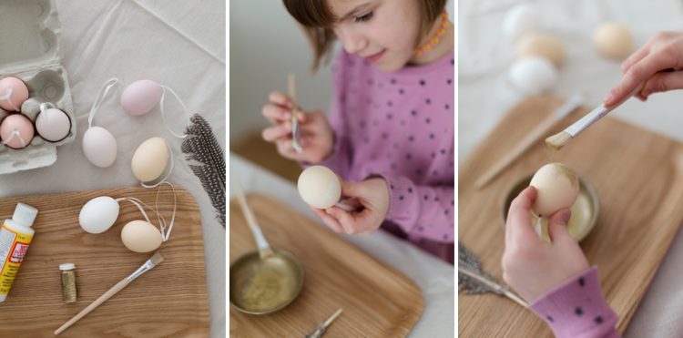 DIY Gold Ombre Ostereier