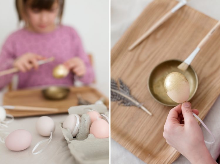 DIY Gold Ombre Ostereier