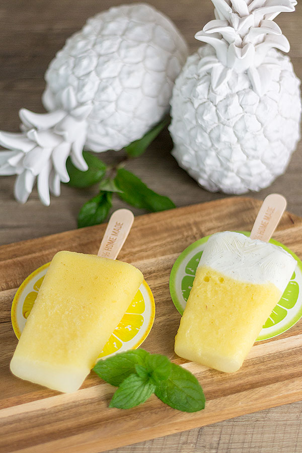 Ananas Eis am Stiel selbermachen