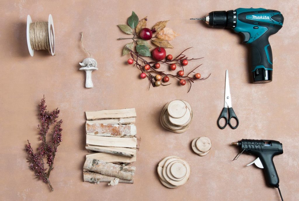 Herbstgirlande DIY Materialien