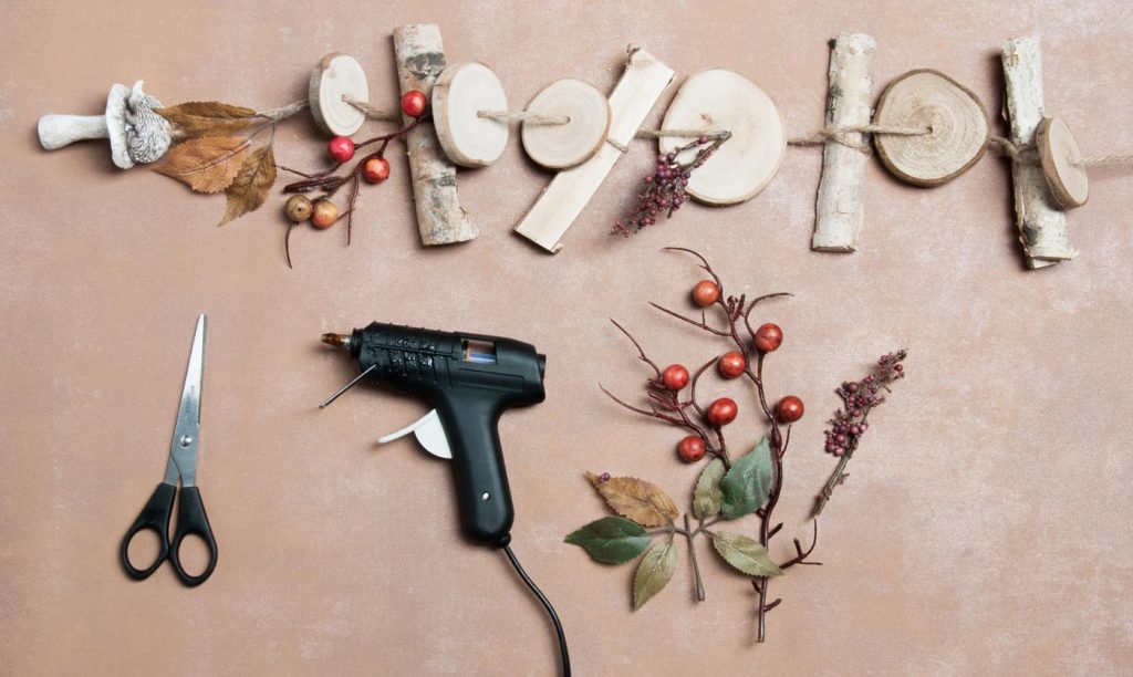 Girlande Heißklebepistole