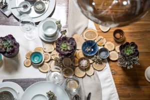 Untersetzer aus Holzscheiben