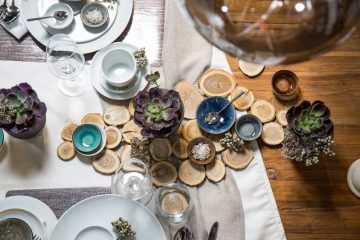 Untersetzer aus Holzscheiben