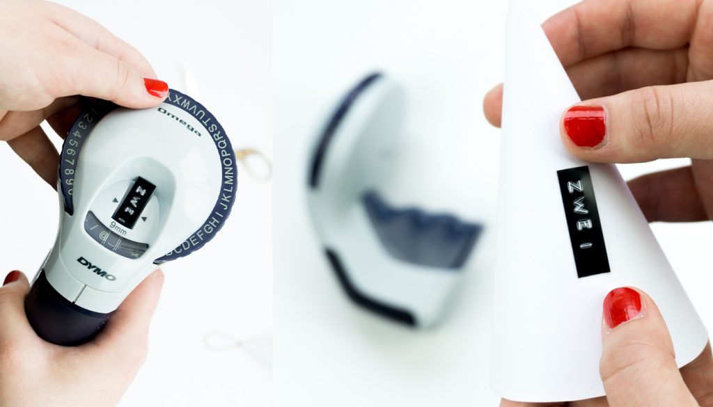 Mit dem Prägegerät werden alle 24 Nummern erstellt und anschließend auf die Papierkegel geklebt.