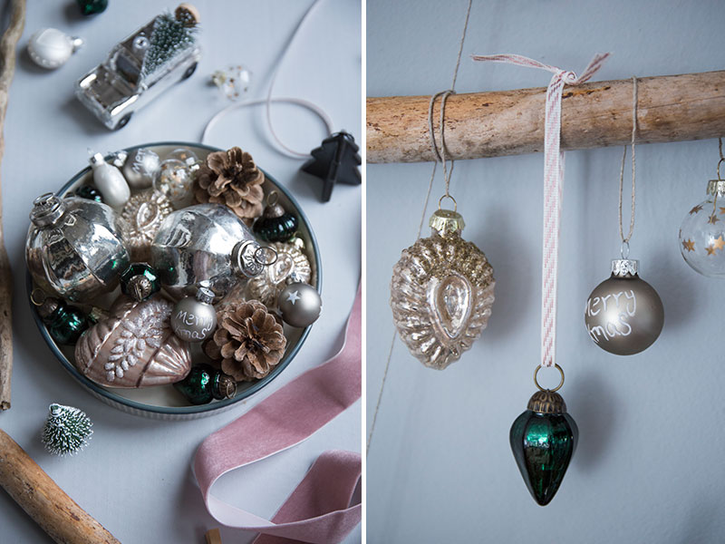 Weihnachtsdekoration-mit-edlen-Baumkugeln