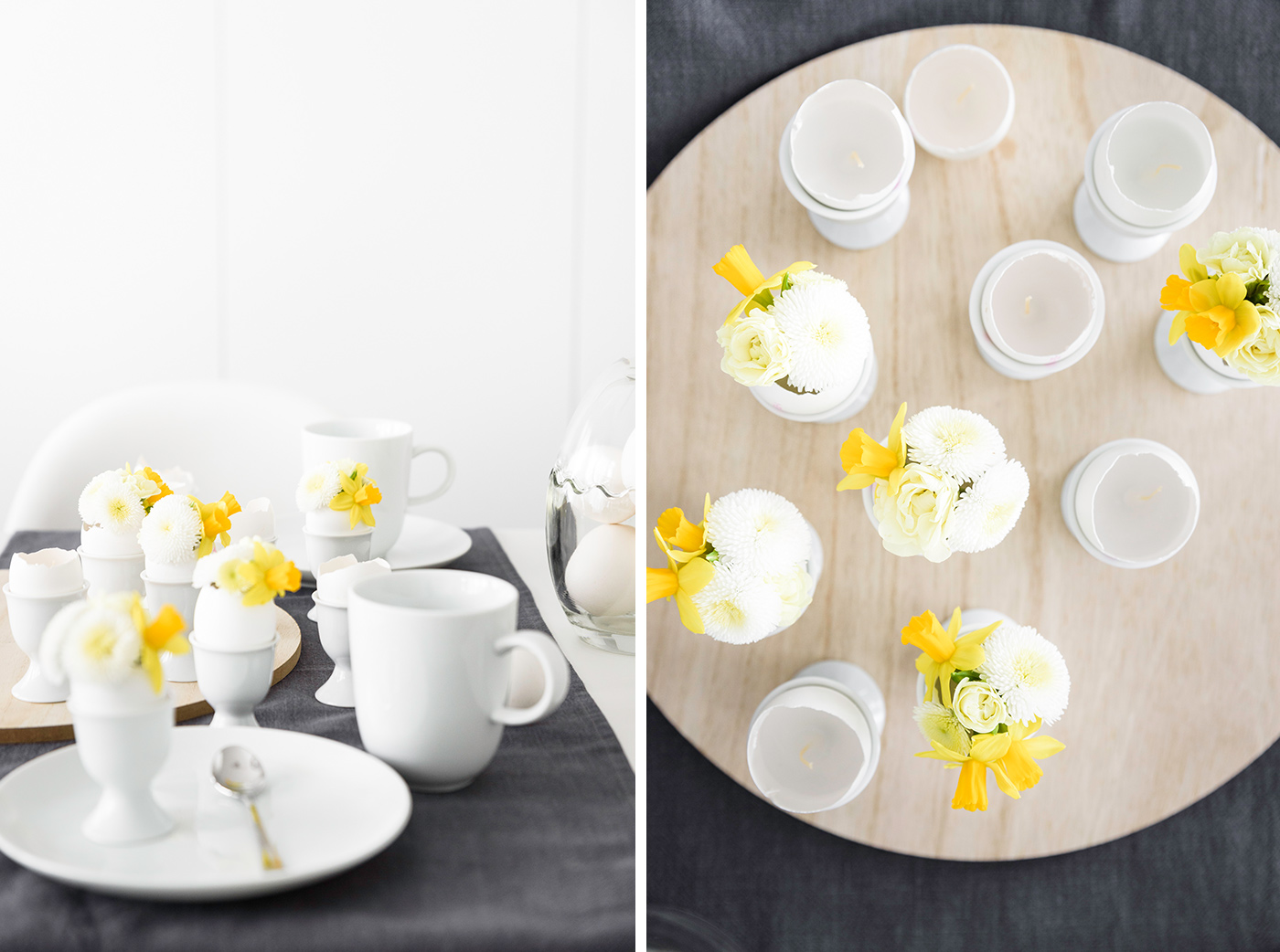 Osterdeko mit Blumen