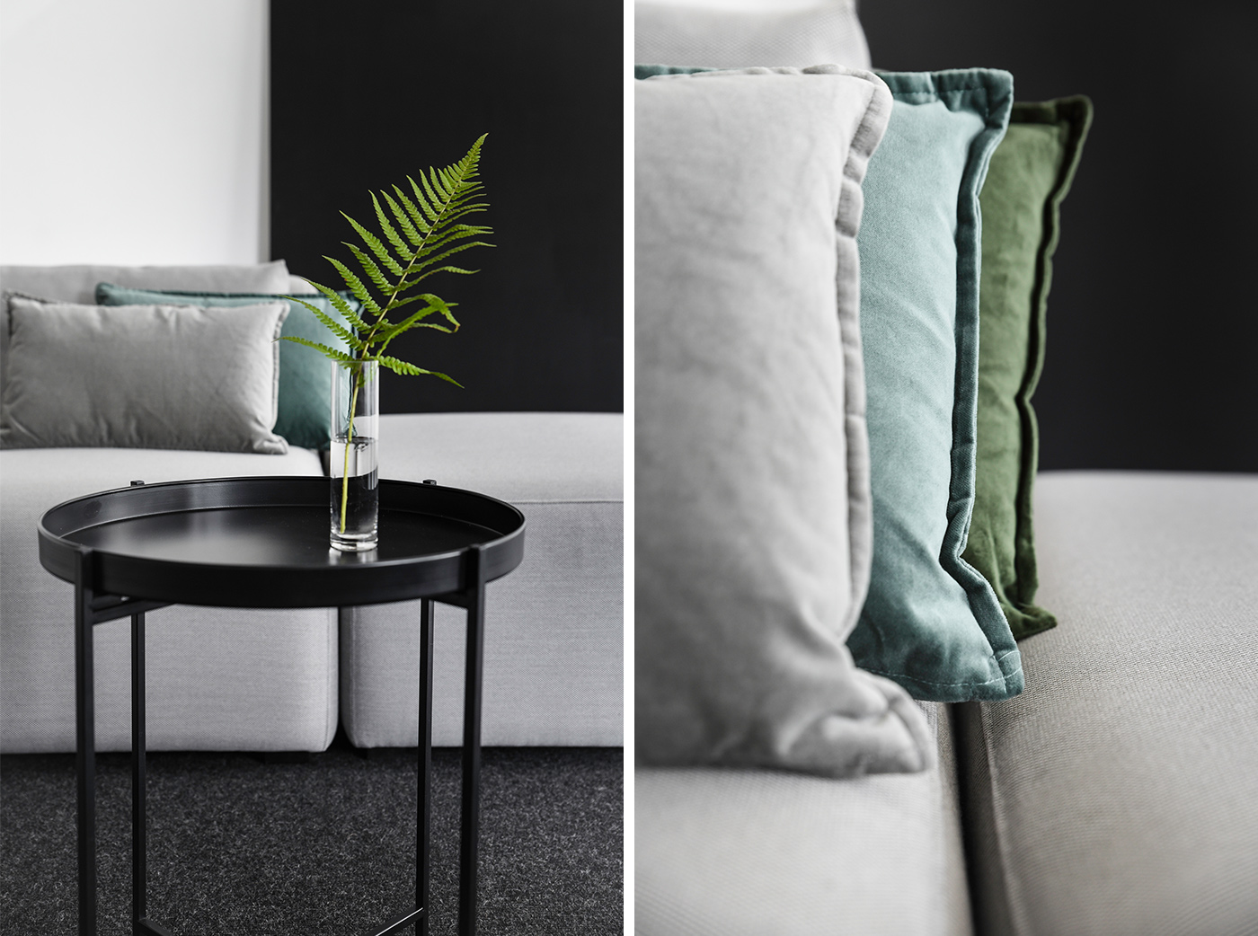 Wie dekoriere ich mit Samtkissen? 