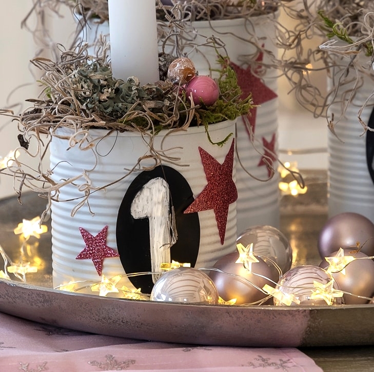 Dekoidee - Adventskranz aus Dosen