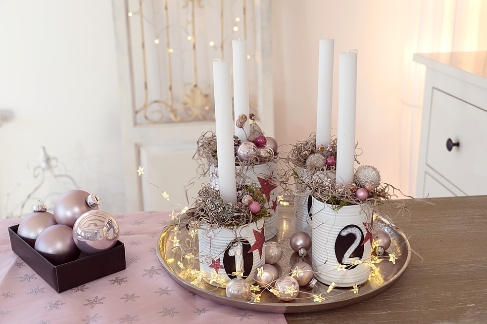 Last-Minute-Adventskranz aus Dosen selber machen