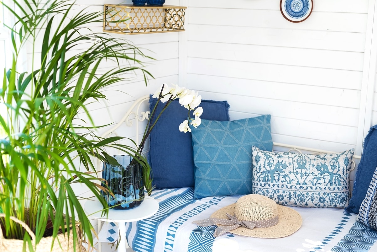 Selbstgemachte Makramee Blumenampel