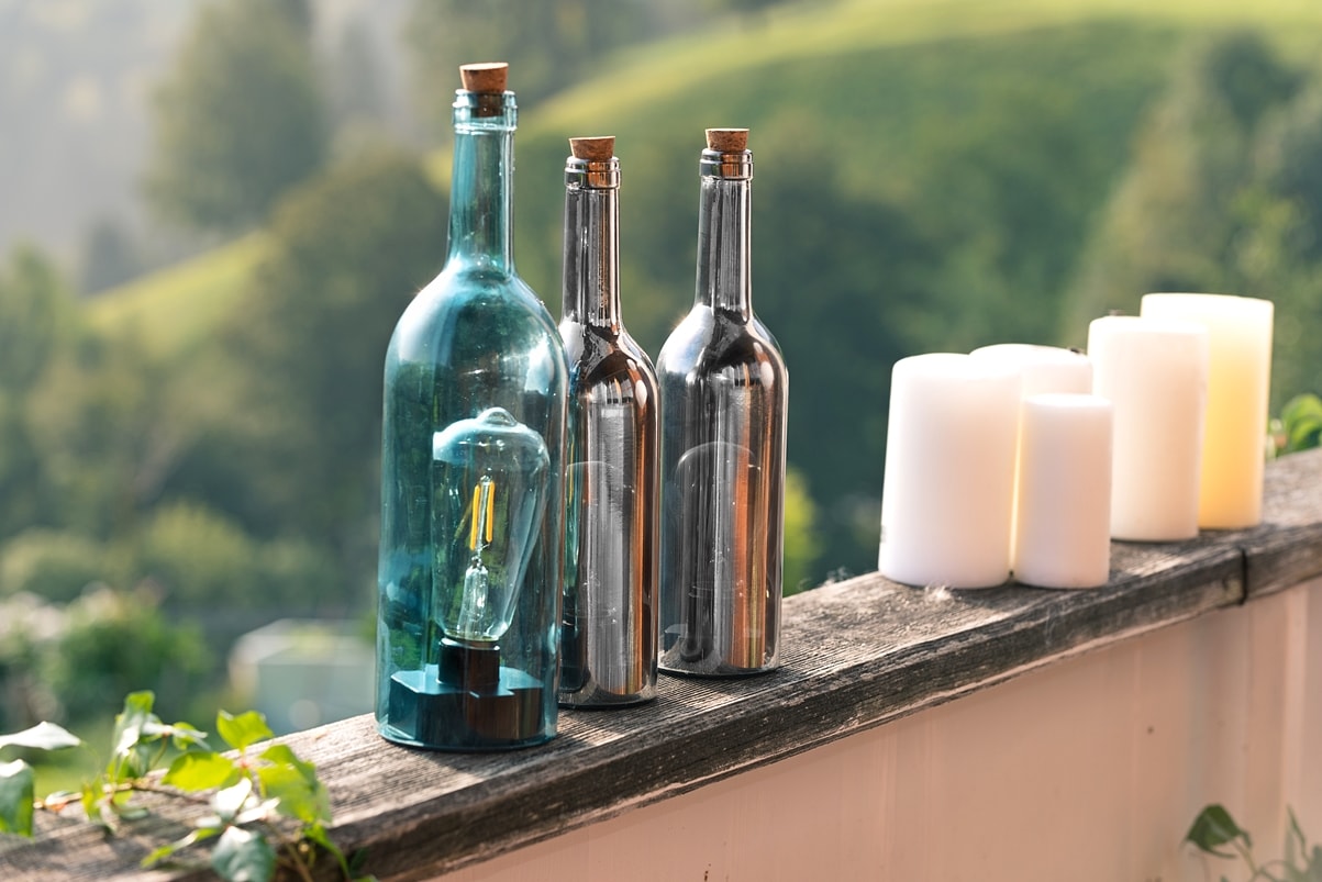 Originelle Lichtobjekte als Eyecatcher für Balkon oder Terrasse.