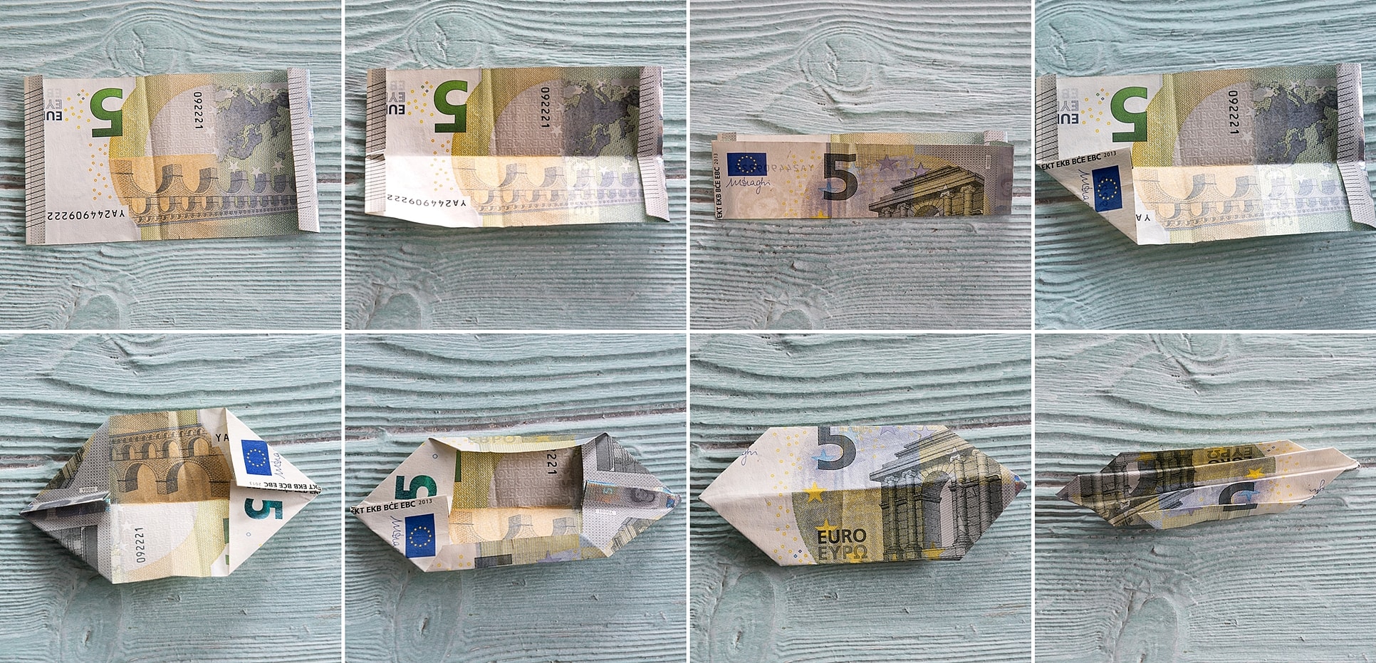 Geldscheine zu Schmetterling falten