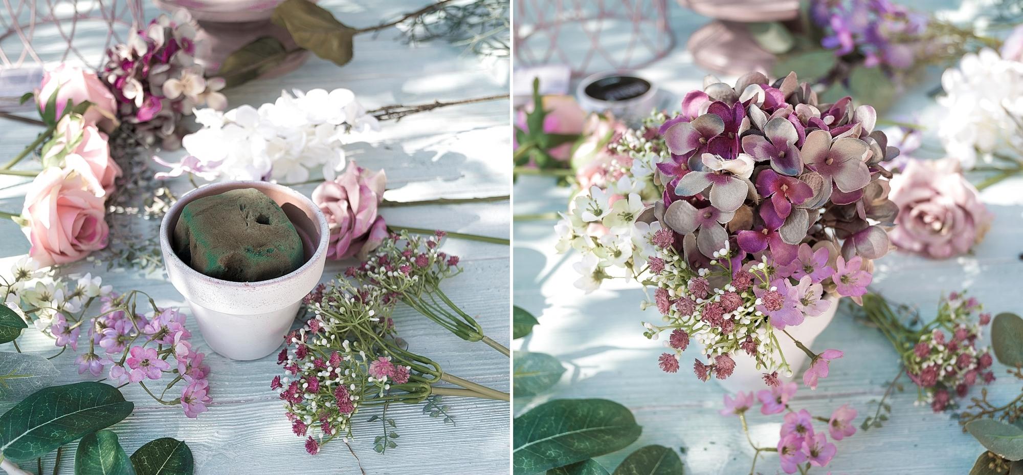 Blumenbouquet aus Kunstblumen fertigen