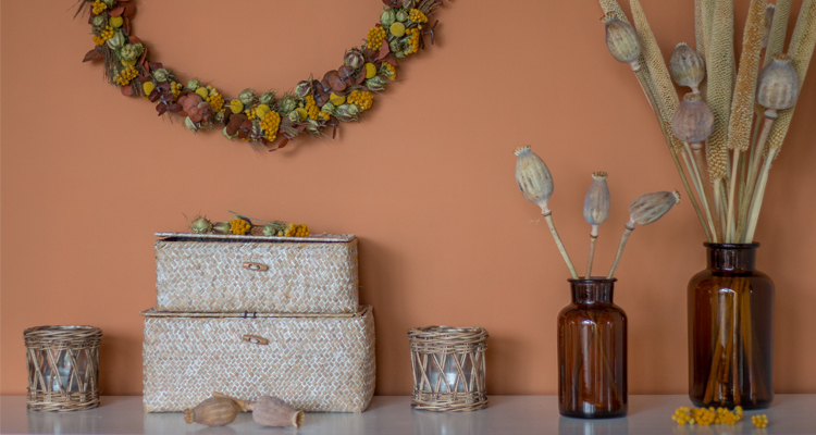 DIY Kranz aus Trockenblumen