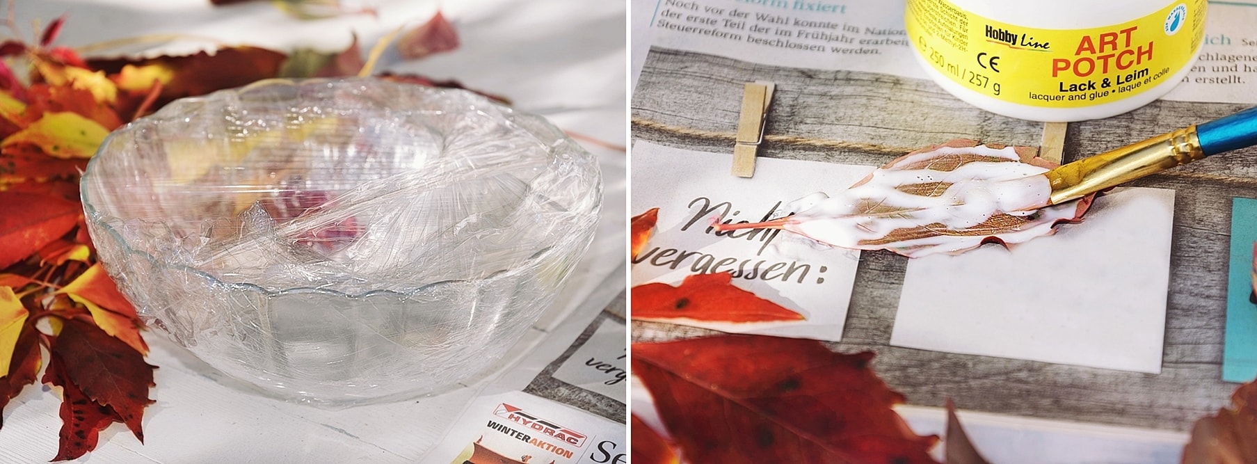 DIY-Anleitung Herbstschale basteln.