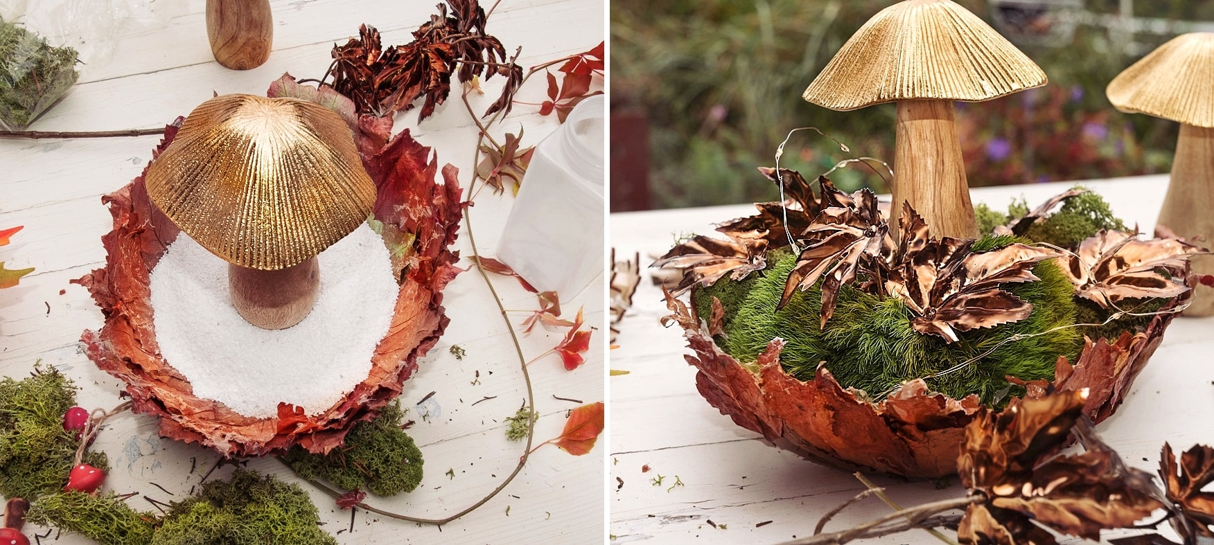 Bastelanleitung Herbstschale.