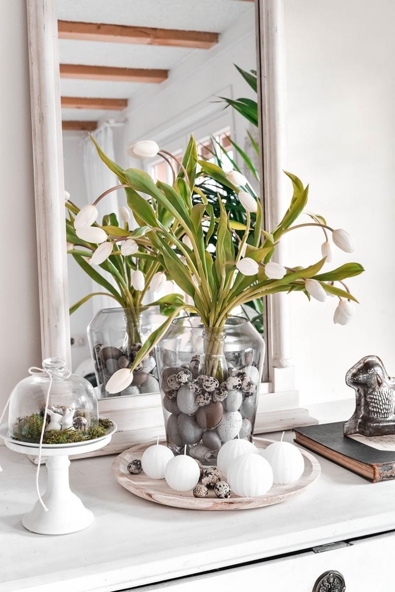 Osterdeko in natürlichen Farben