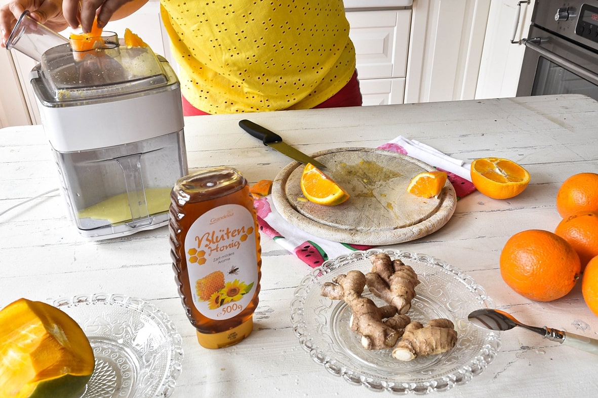 Ingwer-Shot mit Entsafter herstellen