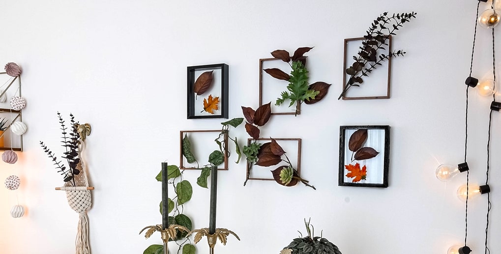 Florale Bilderrahmen als Herbstdeko